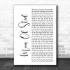 Brantley Gilbert Man Of Steel White Script Song Lyric Wall Art Print