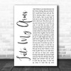 Nick Cave & The Bad Seeds Into My Arms White Script Song Lyric Wall Art Print