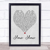 The National Slow Show Grey Heart Song Lyric Music Wall Art Print