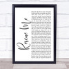 Marshmello Rescue Me White Script Song Lyric Wall Art Print