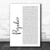 Tim Minchin Prejudice White Script Song Lyric Wall Art Print