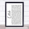 Howie Day Collide White Script Song Lyric Wall Art Print