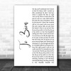 Lauryn Hill To Zion White Script Song Lyric Wall Art Print