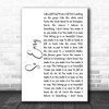 Phillip Phillips So Easy White Script Song Lyric Wall Art Print