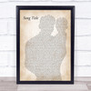 Any Song Lyrics Custom Father & Baby Song Lyric Print