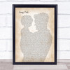 Any Song Lyrics Custom Father & Child Song Lyric Print