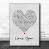 The Script Arms Open Grey Heart Song Lyric Music Wall Art Print