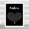 311 Amber Black Heart Song Lyric Print