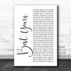 5 Seconds Of Summer Best Years White Script Song Lyric Print