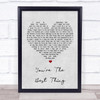 The Style Council You're The Best Thing Grey Heart Song Lyric Music Wall Art Print