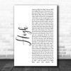 5 Seconds Of Summer High White Script Song Lyric Print