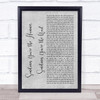 A Day to Remember Sometimes You're the Hammer, Sometimes You're the Nail Grey Rustic Script Song Lyric Print