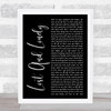 Aaron Lewis Lost And Lonely Black Script Song Lyric Print