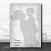 ABBA Slipping Through My Fingers Mother & Child Grey Song Lyric Print
