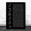 ACDC You Shook Me All Night Long Black Script Song Lyric Print