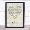 Adamski & Seal Killer Script Heart Song Lyric Print