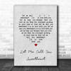 Timi Yuro Let Me Call You Sweetheart Grey Heart Song Lyric Music Wall Art Print