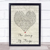 A-ha The Swing Of Things Script Heart Song Lyric Print