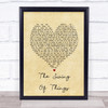 A-ha The Swing Of Things Vintage Heart Song Lyric Print