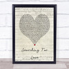 Akon Searching For Love Script Heart Song Lyric Print