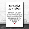 Al Bowlly Goodnight Sweetheart White Heart Song Lyric Print