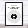 Alan Jackson It's Five O' Clock Somewhere Vinyl Record Song Lyric Print