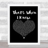 Alicia Keys That's When I Knew Black Heart Song Lyric Print