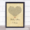 Alicia Keys That's When I Knew Vintage Heart Song Lyric Print