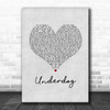 Alicia Keys Underdog Grey Heart Song Lyric Print