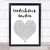 All Time Low Cinderblock Garden White Heart Song Lyric Print