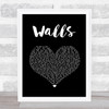 All Time Low Walls Black Heart Song Lyric Print