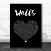 All Time Low Walls Black Heart Song Lyric Print