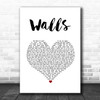 All Time Low Walls White Heart Song Lyric Print