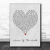 Amy Macdonald Woman Of The World Grey Heart Song Lyric Print