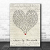 Amy Macdonald Woman Of The World Script Heart Song Lyric Print