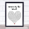 Amy Macdonald Woman Of The World White Heart Song Lyric Print