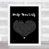 Amy Winehouse Help Yourself Black Heart Song Lyric Print