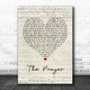 Andrea Bocelli & Celine Dion The Prayer Script Heart Song Lyric Print
