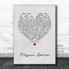 Andrea Bocelli Nessun Dorma Grey Heart Song Lyric Print