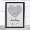 Usher Something Special Grey Heart Song Lyric Music Wall Art Print