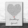 Usher Something Special Grey Heart Song Lyric Music Wall Art Print