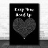 Andy Grammer Keep Your Head Up Black Heart Song Lyric Print