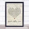 Andy Williams Speak Softly Love Script Heart Song Lyric Print