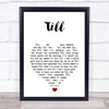 Angels Till White Heart Song Lyric Print