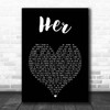 Anne-Marie Her Black Heart Song Lyric Print