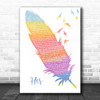 Anne-Marie Her Watercolour Feather & Birds Song Lyric Print