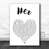 Anne-Marie Her White Heart Song Lyric Print