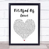 Antony And The Johnsons Fistful Of Love White Heart Song Lyric Print