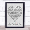 When I'm Sixty Four The Beatles Grey Heart Song Lyric Music Wall Art Print