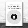 Arctic Monkeys From The Ritz To The Rubble Vinyl Record Song Lyric Print